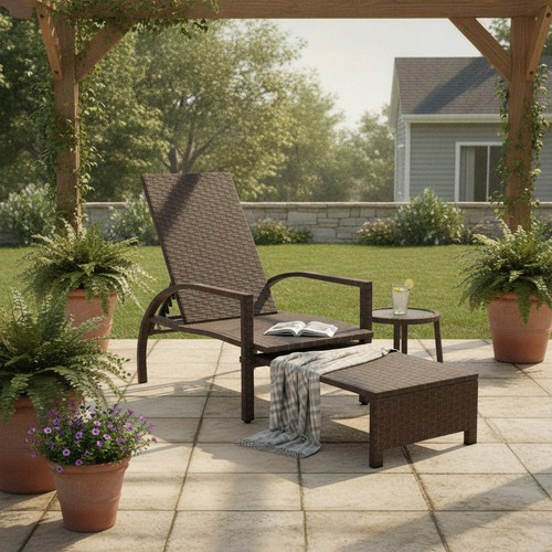 Rattan sun lounger outdoor - sun,