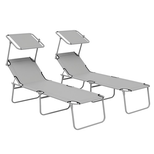 Outsunny folding sun - folding, lounger