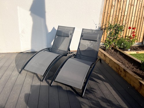 Pair bali sun loungers - loungers,