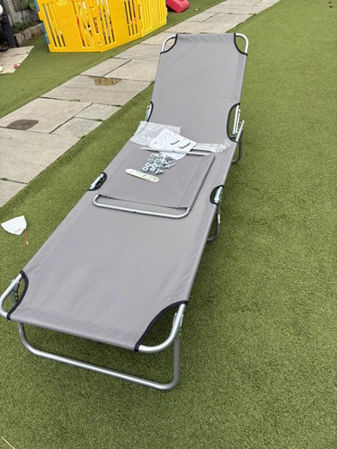Outsunny sun lounger grey - lounger.,