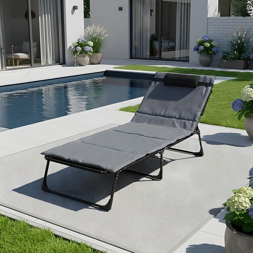 Sun lounger rattan garden - sun,