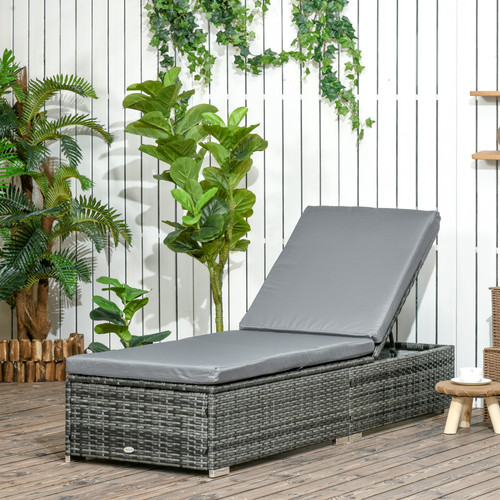 Patio rattan chaise lounge - chaise,