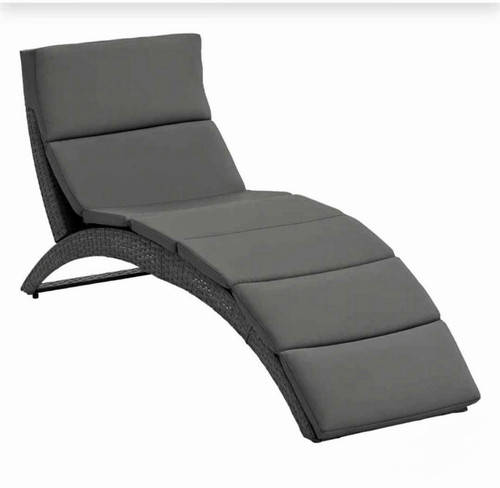 Grey reclining rattan patio - grey,