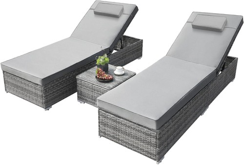 Pcs rattan sun - lounger, set