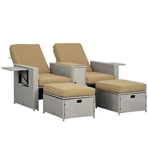 Outsunny recliner rattan - recliner, sun