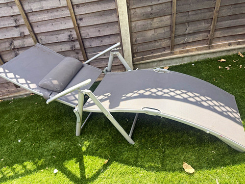 Grey foldable reclining sun - grey,