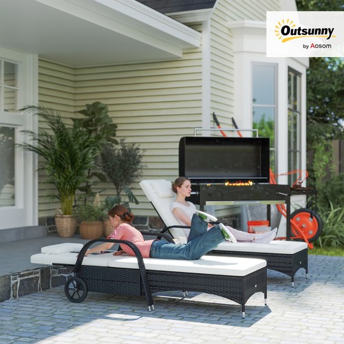 Seater rattan sun lounger - seater,