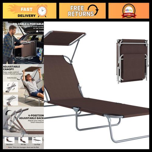 Portable folding sun lounger - folding,