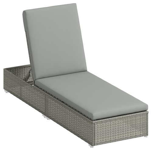 Outsunny patio rattan chaise - patio,