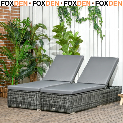 Set rattan sun loungers - 2,
