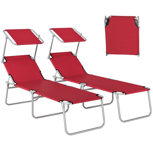 Outsunny foldable sun lounger - outsunny,