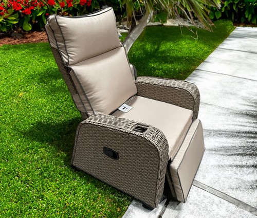 Rattan recliner wicker - recliner,