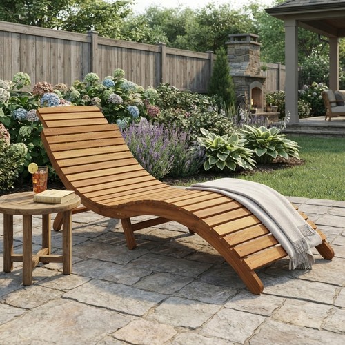 Durable curved design acacia - curved,