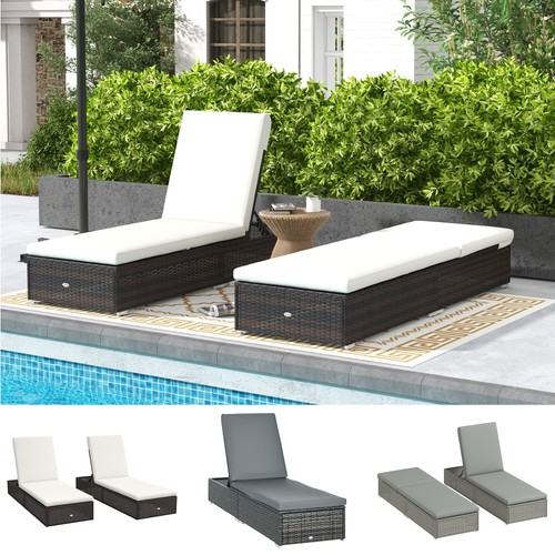 Garden rattan recliner lounger - garden,