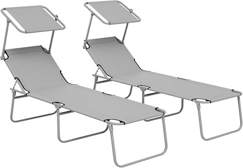Outsunny sun lounger - lounger,, with