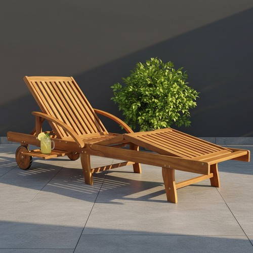 Wooden sun lounger - sun, chaise