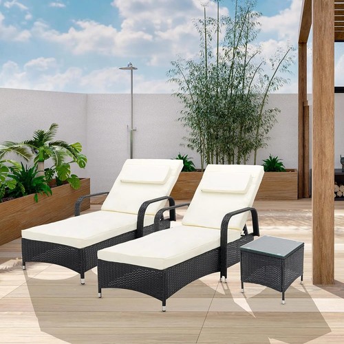 Piece black rattan sun - 3,