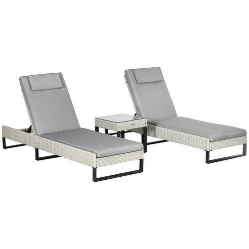Piece rattan sun lounger - rattan,