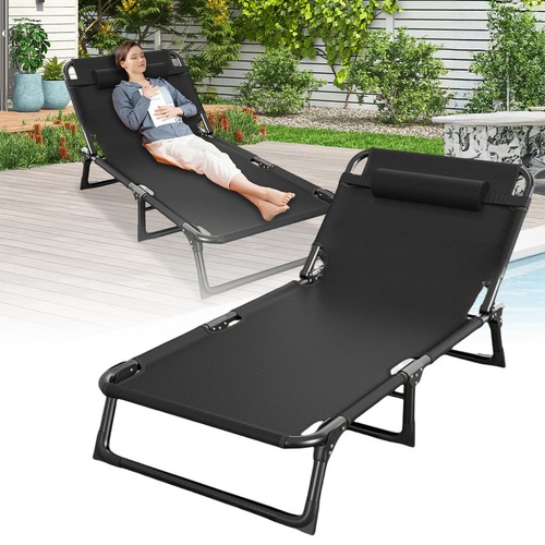 Foldable sun lounger - foldable, recliner