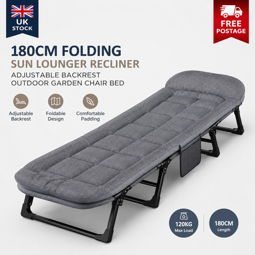 180cm folding sun - 180cm, lounger